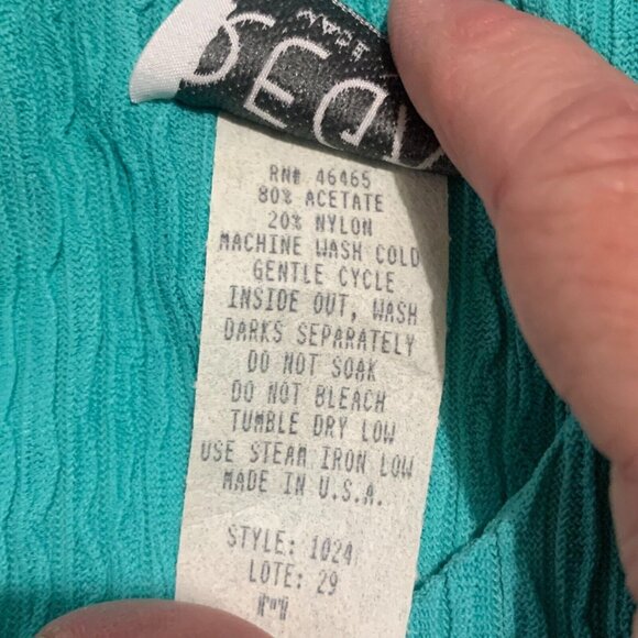 NWT 2 Piece Pant Suit Set Blouse Ribbed Dress Shirt Top Outfit USA Medium - Picture 14 of 15